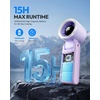 image:imageGaiatop Portable Handheld Turbo Fan 15 Hrs Cooling 180 Foldable 4in1 Hand Held Fans 6Speed 1100 Personal Mini Handheld Fans Small Portable Fan for Travel Working Outdoor Women Gifts BlackPurple