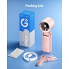 image:imageGaiatop Portable Handheld Turbo Fan 15 Hrs Cooling 180 Foldable 4in1 Hand Held Fans 6Speed 1100 Personal Mini Handheld Fans Small Portable Fan for Travel Working Outdoor Women Gifts BlackPink