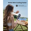 image:imageGaiatop Portable Misting Fan 180 Foldable Handheld 3 Speeds USB Rechargeable Spray Water Mist with LED Digital Display Personal Cooling Mini Hand Fans for Travel Concert Outdoor Navy BlueNavy Blue