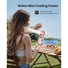 image:imageGaiatop Portable Misting Fan 180 Foldable Handheld 3 Speeds USB Rechargeable Spray Water Mist with LED Digital Display Personal Cooling Mini Hand Fans for Travel Concert Outdoor Navy BluePink