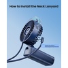 image:imageGaiatop Portable Misting Fan 180 Foldable Handheld 3 Speeds USB Rechargeable Spray Water Mist with LED Digital Display Personal Cooling Mini Hand Fans for Travel Concert Outdoor Navy BlueNavy Blue