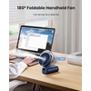 image:imageGaiatop Portable Misting Fan 180 Foldable Handheld 3 Speeds USB Rechargeable Spray Water Mist with LED Digital Display Personal Cooling Mini Hand Fans for Travel Concert Outdoor Navy BlueNavy Blue