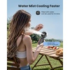 image:imageGaiatop Portable Misting Fan 180 Foldable Handheld 3 Speeds USB Rechargeable Spray Water Mist with LED Digital Display Personal Cooling Mini Hand Fans for Travel Concert Outdoor Navy BlueBlack