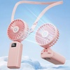 image:imageGaiatop 4000mAh Handheld Mini Fan 7110RPM High Speed Portable Personal Fan 3 Gears Strong Wind LED Display USB Rechargeable Battery Operated Gift for Women Makeup Travel Outdoor PinkPink