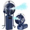 image:imageGaiatop Portable Misting Fan 180 Foldable Handheld 3 Speeds USB Rechargeable Spray Water Mist with LED Digital Display Personal Cooling Mini Hand Fans for Travel Concert Outdoor Navy BlueNavy Blue