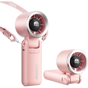 image:imageGaiatop Portable Handheld Turbo Fan 15 Hrs Cooling 180 Foldable 4in1 Hand Held Fans 6Speed 1100 Personal Mini Handheld Fans Small Portable Fan for Travel Working Outdoor Women Gifts BlackPink