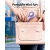 image:imageGaiatop Mini Portable Fan Small and Powerful Cute Design 3 Speed Personal Handheld fan and Desktop with Base Lightweight USB Rechargeable for Travel Lash Makeup Girl Women Summer Gift Pinkpurple