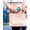 image:imageGaiatop Mini Portable Fan Small and Powerful Cute Design 3 Speed Personal Handheld fan and Desktop with Base Lightweight USB Rechargeable for Travel Lash Makeup Girl Women Summer Gift PinkGreen