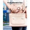 image:imageGaiatop Mini Portable Fan Small and Powerful Cute Design 3 Speed Personal Handheld fan and Desktop with Base Lightweight USB Rechargeable for Travel Lash Makeup Girl Women Summer Gift PinkPink