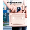 image:imageGaiatop Mini Portable Fan Small and Powerful Cute Design 3 Speed Personal Handheld fan and Desktop with Base Lightweight USB Rechargeable for Travel Lash Makeup Girl Women Summer Gift PinkNavy blue