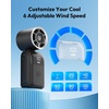 image:imageGaiatop Mini Portable Handheld Fan 6Speed Turbo Cooling Max 15 Hrs Rechargeable Personal Pocket Fan 3in1 Foldable Small Hand Fans for Outdoor Camping Travel Essentials Gifts for Women Men BlackBlack