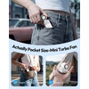 image:imageGaiatop Mini Portable Handheld Fan 6Speed Turbo Cooling Max 15 Hrs Rechargeable Personal Pocket Fan 3in1 Foldable Small Hand Fans for Outdoor Camping Travel Essentials Gifts for Women Men BlackWhite