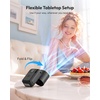 image:imageGaiatop Mini Portable Handheld Fan 6Speed Turbo Cooling Max 15 Hrs Rechargeable Personal Pocket Fan 3in1 Foldable Small Hand Fans for Outdoor Camping Travel Essentials Gifts for Women Men BlackBlack