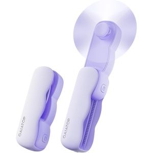 image:imageGaiatop Portable Handheld Fan 3 Speed USB Rechargeable Small Hand Cute Clouds Mini Slide Fans Lash Makeup Pocket Personal BeachTravel Essentials Summer Cooling Gifts for Women GirlsPurple