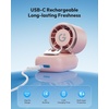 image:imageGaiatop Mini Clip on Fan Portable 180 Adjustable Personal Hat Fan Clip On 3in1 HandsFree Mini Portable Fans Only 24 oz 3Speed Rechargeable Outdoor Sports Travel Essentials Women Men BlackPink