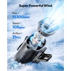 image:imageGaiatop Portable Clip on Fan Rechargeable Battery 100 Speed 15000RPM Powerful 31fts Airflow HandsFree NeckBeltWaist Personal Mini Cooling Fan for Camping Outdoor Jobsite Travel Gifts BlackGrey
