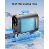 image:imageGaiatop Portable Clip on Fan Rechargeable Battery 100 Speed 15000RPM Powerful 31fts Airflow HandsFree NeckBeltWaist Personal Mini Cooling Fan for Camping Outdoor Jobsite Travel Gifts BlackGrey