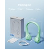 image:imageGaiatop Portable Neck Fan 4000mAh Rechargeable Hands Free Bladeless Mini Fans 3 Speeds Air Outlet Can Rotate 70 Free Adjustment Personal Wearable Cooling Fan Suitable for Travel Office BlueGreen