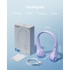 image:imageGaiatop Portable Neck Fan 4000mAh Rechargeable Hands Free Bladeless Mini Fans 3 Speeds Air Outlet Can Rotate 70 Free Adjustment Personal Wearable Cooling Fan Suitable for Travel Office BluePurple