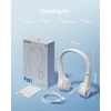 image:imageGaiatop Portable Neck Fan 4000mAh Rechargeable Hands Free Bladeless Mini Fans 3 Speeds Air Outlet Can Rotate 70 Free Adjustment Personal Wearable Cooling Fan Suitable for Travel Office BlueWhite