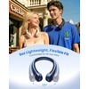 image:imageGaiatop Portable Neck Fan Rechargeable HandsFree 360 Cooling 235hrs Runtime Battery Powered Personal Wearable Fan Quiet Summer Outdoor Travel Essentials Birthday Gifts for Women Men WhiteBlue