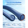 image:imageGaiatop Portable Neck Fan Rechargeable HandsFree 360 Cooling 235hrs Runtime Battery Powered Personal Wearable Fan Quiet Summer Outdoor Travel Essentials Birthday Gifts for Women Men WhiteBlue
