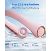 image:imageGaiatop Portable Neck Fan Rechargeable HandsFree 360 Cooling 235hrs Runtime Battery Powered Personal Wearable Fan Quiet Summer Outdoor Travel Essentials Birthday Gifts for Women Men WhitePink