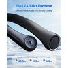 image:imageGaiatop Portable Neck Fan Rechargeable HandsFree 360 Cooling 235hrs Runtime Battery Powered Personal Wearable Fan Quiet Summer Outdoor Travel Essentials Birthday Gifts for Women Men WhiteBlack