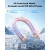 image:imageGaiatop Portable Neck Fan Wearable 360 Surround Cooling Turbo Airflow 0 to 100 Speeds Up to 125H Lasting Rechargeable Hands Free Personal Fans for Outdoor Travel Concerts Office Gym Pink