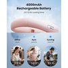 image:imageGaiatop Portable Neck Fan Wearable 360 Surround Cooling Turbo Airflow 0 to 100 Speeds Up to 125H Lasting Rechargeable Hands Free Personal Fans for Outdoor Travel Concerts Office Gym Pink