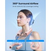 image:imageGaiatop Portable Neck Fan Wearable 360 Surround Cooling Turbo Airflow 0 to 100 Speeds Up to 125H Lasting Rechargeable Hands Free Personal Fans for Outdoor Travel Concerts Office Gym Pink