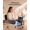 image:imageGaiatop Small Desk Fan 4000mAh Portable Fan for Travel with 3 LED Light Max 18 Hrs Desk Fans Quiet for Bedside Desktop UltraSlim Mini Fans Travel Cruise Essentials Office Accessories BlackBlack