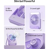 image:imageGaiatop Small Desk Fan 4000mAh Portable Fan for Travel with 3 LED Light Max 18 Hrs Desk Fans Quiet for Bedside Desktop UltraSlim Mini Fans Travel Cruise Essentials Office Accessories BlackPurple