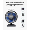 image:imageGaiatop USB Desk Fan Small But Powerful Personal Portable Quiet 3 Speeds Adjustable Mini Table Desktop fan for Cooling Home Office Car Summer Travel Gifts BlackBlue