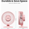 image:imageGaiatop USB Desk Fan Small But Powerful Personal Portable Quiet 3 Speeds Adjustable Mini Table Desktop fan for Cooling Home Office Car Summer Travel Gifts BlackPink
