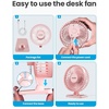 image:imageGaiatop USB Desk Fan Small But Powerful Personal Portable Quiet 3 Speeds Adjustable Mini Table Desktop fan for Cooling Home Office Car Summer Travel Gifts BlackPink