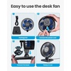 image:imageGaiatop USB Desk Fan Small But Powerful Personal Portable Quiet 3 Speeds Adjustable Mini Table Desktop fan for Cooling Home Office Car Summer Travel Gifts BlackBlue