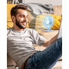 image:imageGaiatop USB Desk Fan Small But Powerful Personal Portable Quiet 3 Speeds Adjustable Mini Table Desktop fan for Cooling Home Office Car Summer Travel Gifts BlackLight blue