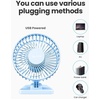 image:imageGaiatop USB Desk Fan Small But Powerful Personal Portable Quiet 3 Speeds Adjustable Mini Table Desktop fan for Cooling Home Office Car Summer Travel Gifts BlackLight blue