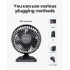 image:imageGaiatop USB Desk Fan Small But Powerful Personal Portable Quiet 3 Speeds Adjustable Mini Table Desktop fan for Cooling Home Office Car Summer Travel Gifts BlackBlack