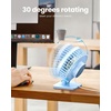 image:imageGaiatop USB Desk Fan Small But Powerful Personal Portable Quiet 3 Speeds Adjustable Mini Table Desktop fan for Cooling Home Office Car Summer Travel Gifts BlackLight blue