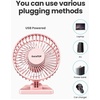 image:imageGaiatop USB Desk Fan Small But Powerful Personal Portable Quiet 3 Speeds Adjustable Mini Table Desktop fan for Cooling Home Office Car Summer Travel Gifts BlackPink