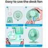 image:imageGaiatop USB Desk Fan Small But Powerful Personal Portable Quiet 3 Speeds Adjustable Mini Table Desktop fan for Cooling Home Office Car Summer Travel Gifts BlackGreen