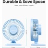 image:imageGaiatop USB Desk Fan Small But Powerful Personal Portable Quiet 3 Speeds Adjustable Mini Table Desktop fan for Cooling Home Office Car Summer Travel Gifts BlackLight blue