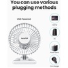 image:imageGaiatop USB Desk Fan Small But Powerful Personal Portable Quiet 3 Speeds Adjustable Mini Table Desktop fan for Cooling Home Office Car Summer Travel Gifts BlackPure White