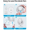 image:imageGaiatop USB Desk Fan Small But Powerful Personal Portable Quiet 3 Speeds Adjustable Mini Table Desktop fan for Cooling Home Office Car Summer Travel Gifts BlackPure White
