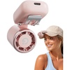 image:imageGaiatop Mini Clip on Fan Portable 180 Adjustable Personal Hat Fan Clip On 3in1 HandsFree Mini Portable Fans Only 24 oz 3Speed Rechargeable Outdoor Sports Travel Essentials Women Men BlackPink