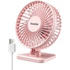 image:imageGaiatop USB Desk Fan Small But Powerful Personal Portable Quiet 3 Speeds Adjustable Mini Table Desktop fan for Cooling Home Office Car Summer Travel Gifts BlackPink