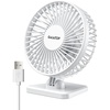 image:imageGaiatop USB Desk Fan Small But Powerful Personal Portable Quiet 3 Speeds Adjustable Mini Table Desktop fan for Cooling Home Office Car Summer Travel Gifts BlackPure White