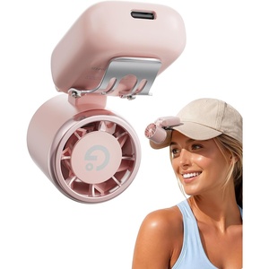 image:imageGaiatop Mini Clip on Fan Portable 180 Adjustable Personal Hat Fan Clip On 3in1 HandsFree Mini Portable Fans Only 24 oz 3Speed Rechargeable Outdoor Sports Travel Essentials Women Men BlackPink
